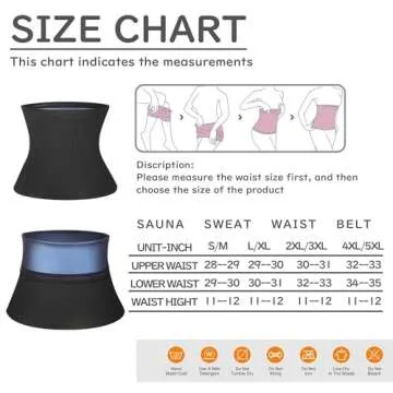 LELTLIMH Waist Trimmer for Women, Waist Trainer Sauna Belt, Neoprene-free Waist Cincher,Sauna Slimming Belt Suit Workout SM Black
