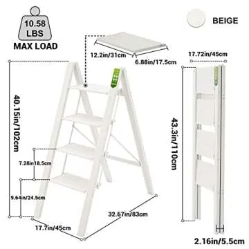 Lightweight Folding Step Ladder for Home and Office