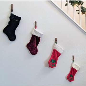 YANGQIHOME Pack of 4 Vintage Real Wood Tree Branch Wall Hook,Rustic Decorative Wood Adhesive Hooks. Key Holder, Coat Hook,Strong Suction Hooks.(Width 2cm-3cm)