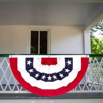 4th of July Decorations: USA Banner, Outdoor Bunting