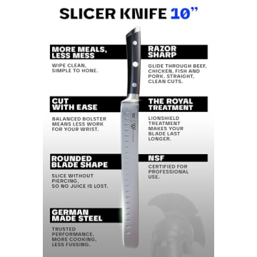 Dalstrong 10 inch Slicing Carving Knife - Gladiator Series Elite