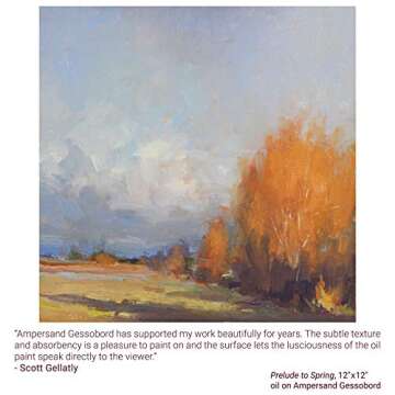 Ampersand Art Supply Gesso Wood Painting Panel Pack of 4