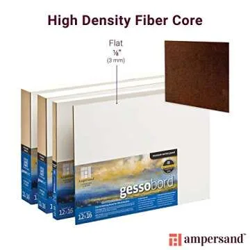 Ampersand Art Supply Gesso Wood Painting Panel Pack of 4
