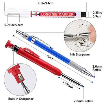 HEXMZUOA Carpenter Pencils Kit for Precision Marking