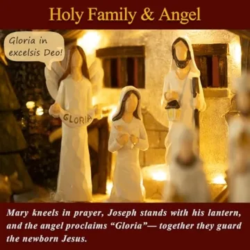 15-Piece Nativity Set with LED Star for Christmas Decor