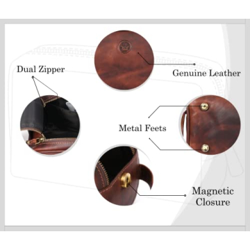 Premium Leather Toiletry Travel Pouch for Stylish Travel