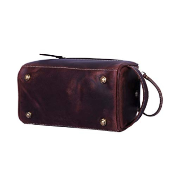 Premium Leather Toiletry Travel Pouch for Stylish Travel