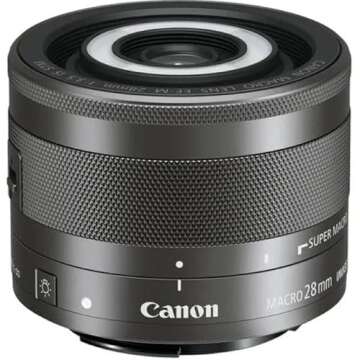 Canon EF-M 28mm f/3.5 Macro is STM Lens, Black - 1362C005