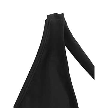 SweatyRocks Women's Sexy Basic Criss Cross Tie Knot Front Deep V Open Back One Piece Swimwear Z#Black L