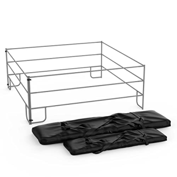 STEELAID Portable Horse Pen -10'x10' Metal Corral -Easy Assembly Livestock Fencing for Horses & Poni...