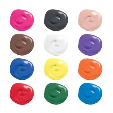Prang Washable Tempera Paint, Assorted Colors, 16 Oz., 12 Count