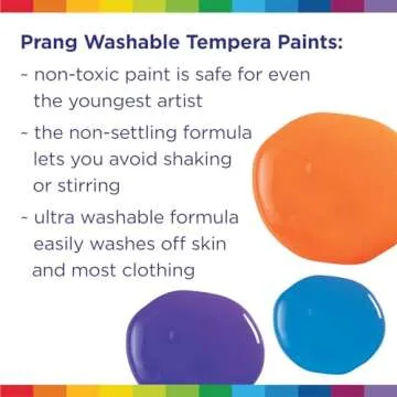 Prang Washable Tempera Paint Set: Safe Vibrant Colors