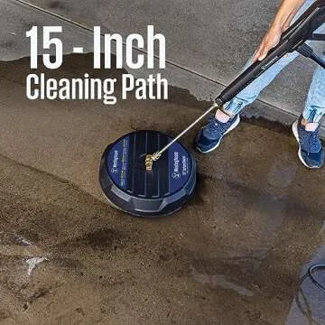 Westinghouse Universal 15” Pressure Washer Surface Cleaner Attachment - 3400 Max PSI, 1/4” Conne...