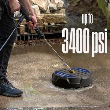 Westinghouse Universal 15” Pressure Washer Surface Cleaner Attachment - 3400 Max PSI, 1/4” Connector - For Gas and Electric Pressure Washers