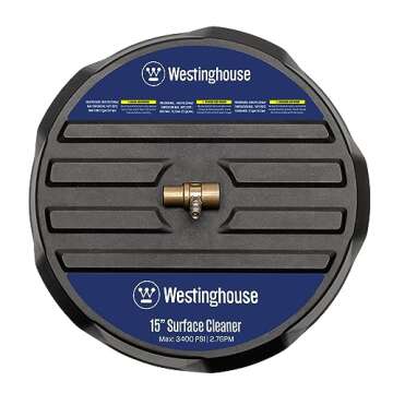 Westinghouse Universal 15” Pressure Washer Surface Cleaner Attachment - 3400 Max PSI, 1/4” Connector - For Gas and Electric Pressure Washers