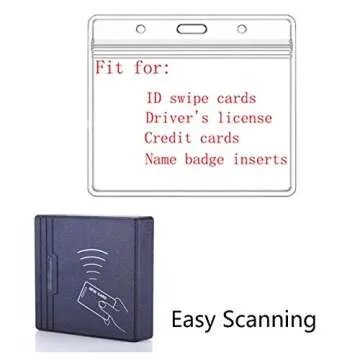 Horizontal Waterproof Name Tag Badge Holders - 6 Packs