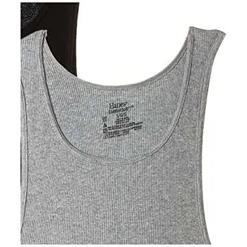 Hanes mens Comfortsoft Moisture Wicking Tagless Tank Undershirts - Multipacks undershirts, Assorted 2-pack, Small US