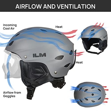 ILM Ski & Snowboard Helmet Designed for Safety & Comfort