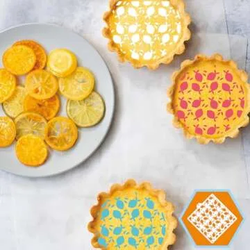 Stencil Genie 16 Pcs 5.5x5.5in Baking Stencils for Royal Icing, Airbrush; Sugar Cookies; Craft Painting