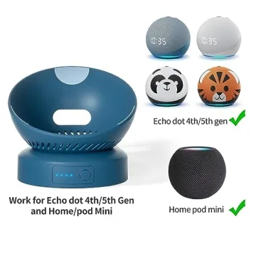 Portable Battery Base for Echo Dot 5th Gen HomePod Mini