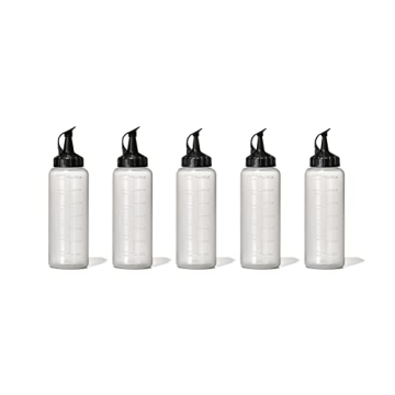 Five 12 oz OXO Good Grips Chef's Squeeze Bottles - Ideal for Sauces & Dressings