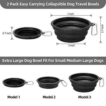 Kytely Collapsible Dog Bowls 2 Pack for Travel & Outdoor