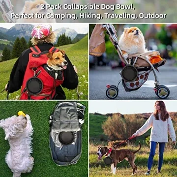 Kytely Collapsible Dog Bowls 2 Pack for Travel & Outdoor