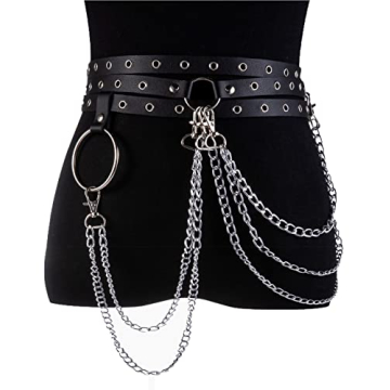 Stylish LOREMOW Leather Waist Chain Set for Women