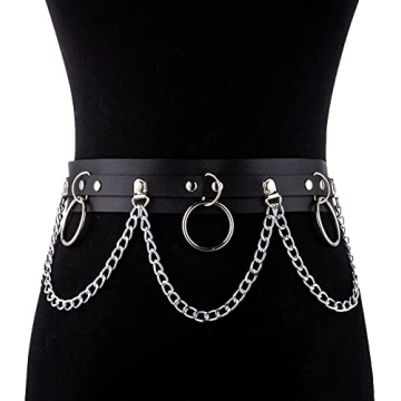 Stylish LOREMOW Leather Waist Chain Set for Women