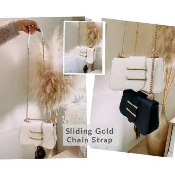 Before & Ever Mini White Shoulder Bag - Small Purse Mini Tote - Small Shoulder Bags for Women - Small White Clutches Purse Bag - White Clutch Handbag - Women's Trendy Cute Purses Hand Bags