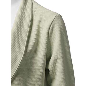 SSOULM Women's Plus Size Open Front Blazer Jacket