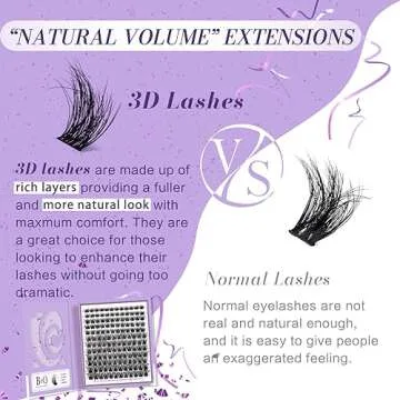 B&Qaugen Lash Clusters 144 PCS Individual Lashes B&Q 3D Effect Eyelash Clusters Fluffy Cluster Eyelash Extensions Wispy Eyelashes Natural Look With Long Lasting Curl Cluster Lashes (3D01,10-18mm)