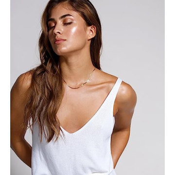 Tewiky Gold Herringbone Necklace for Effortless Elegance