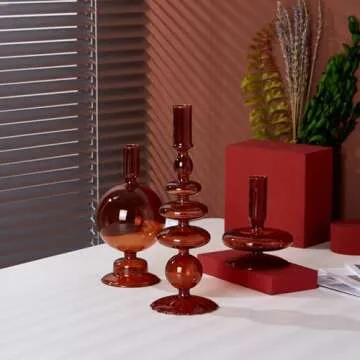 Stylish ZSYHCX Glass Candle Holders for Elegant Decor