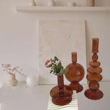 Stylish ZSYHCX Glass Candle Holders for Elegant Decor