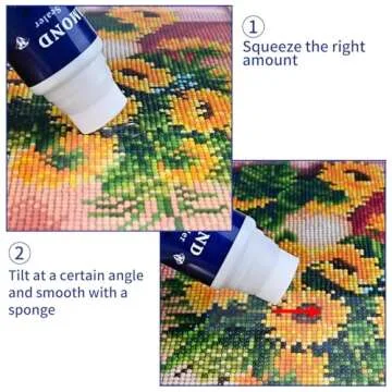 Faburo 120ml Diamond Painting Sealer Protectant Brightener, Diamond Art Painting Accessories Glue, Diamond Art Glue Sealer Supplies Clear Finish Permanent Hold & Shine Effect (4OZ)