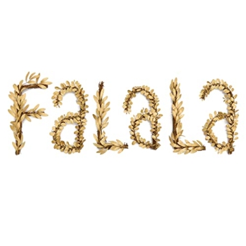 HGTV Home Collection Unlit “FA La La” Wall Decoration - Gold Christmas Decor