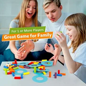 Coogam Wooden Tower Stacking Game for Family Fun