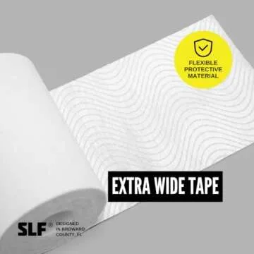 SLEEFS Turf Tape (White) - Perfect Football Arm Tape / Extra Wide Athletic Tape - Flexible, Waterproof, Ultra Sticky Kinesio / Kinetic / Kenesiology Tape