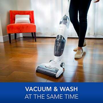 Tineco iFloor Complete Cordless Wet Dry Vacuum Hardwood Floor Cleaner for Multi-Surface Cleaning, Gr...