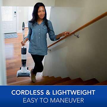 Tineco iFloor Complete Cordless Wet Dry Vacuum Hardwood Floor Cleaner for Multi-Surface Cleaning, Great for Sticky Messes and Pet Hair