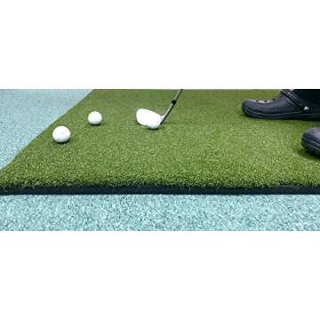 Duffer 5x5 Golf Practice Mat Indoor Outdoor Heavy Duty Use Nylon Turf Commercial Pad Mat for Chipping and Driving at Home is Our Standard Driving Range Mat Quality 5x5 Hit All Your Clubs