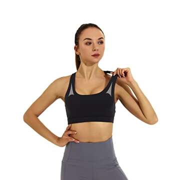 Women's Crisscross Workout Sports Bra for Comfort