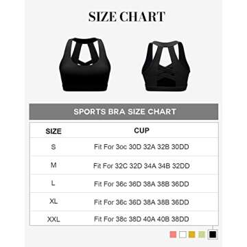 Women's Crisscross Workout Sports Bra for Comfort