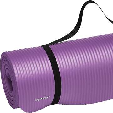 Amazon Basics 1/2-Inch Yoga Mat - Comfort and Support