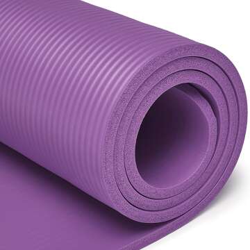 Amazon Basics 1/2-Inch Yoga Mat - Comfort and Support