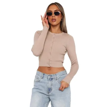 Stylish Purple Pocket Cardigan Sweater for Women