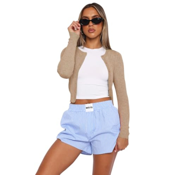 Stylish Purple Pocket Cardigan Sweater for Women