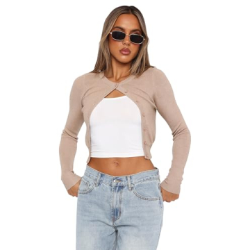 Stylish Purple Pocket Cardigan Sweater for Women