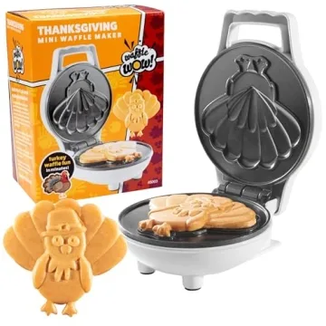 Thanksgiving Turkey Mini Waffle Maker - Fun Family Breakfast for Kids and Adults